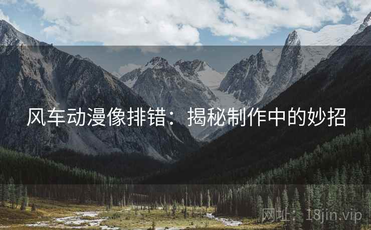 风车动漫像排错：揭秘制作中的妙招
